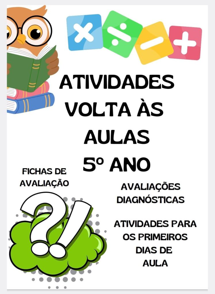 KIT DE VOLTA ÀS AULAS DE 5º ANO - Atividades Danusa