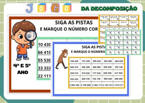 JOGO DAS DEZENAS E CENTENAS DE MILHAR 4º E 5º ANO