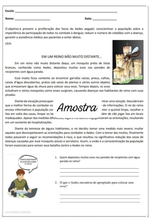 ATIVIDADES SOBRE DENGUE - 4º OU 5º ANO - Image 2