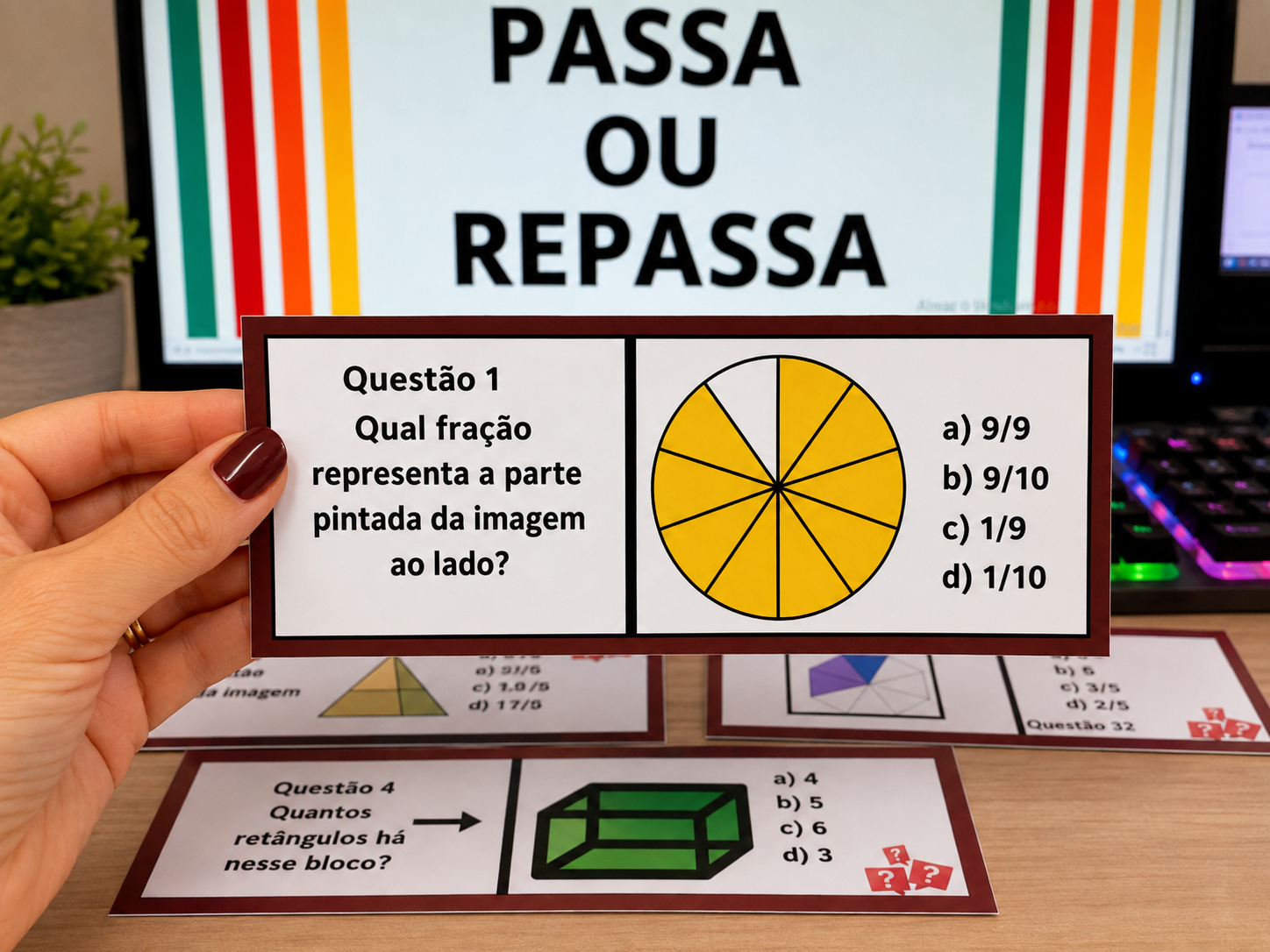 JOGO PASSA OU REPASSA DE MATEMÁTICA  5º ANO