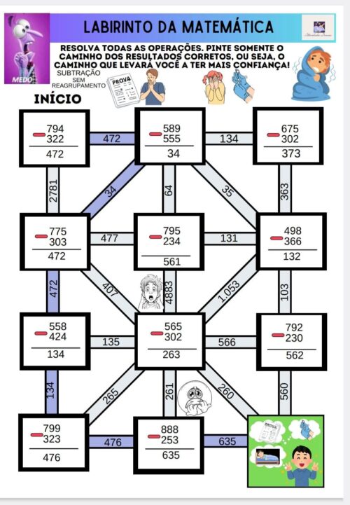 LABIRINTOS DE CÁLCULOS DIVERTIDAMENTE 3º ANO - Image 3