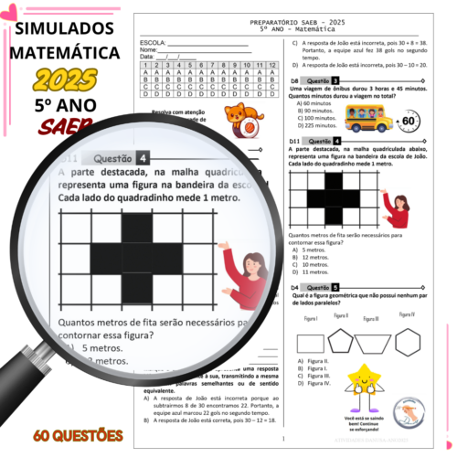SIMULADOS PREPARATÓRIO SAEB VOL.2 MATEMÁTICA 5º ANO - Image 3