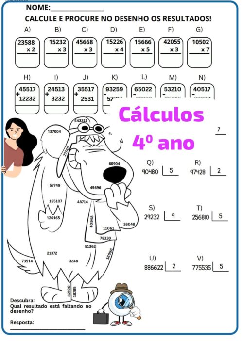 Cálculos de 4º ano - Imagem 2