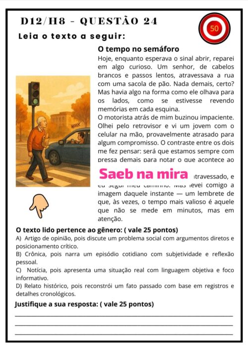 SAEB NA MIRA LÍNGUA PORTUGUESA 9⁰ ANO - Imagem 2