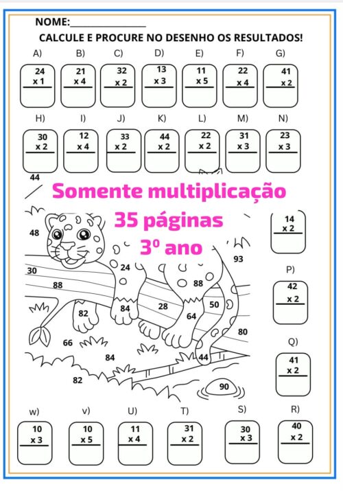 MULTIPLICAÇÃO DE 3º ANO - Imagem 2