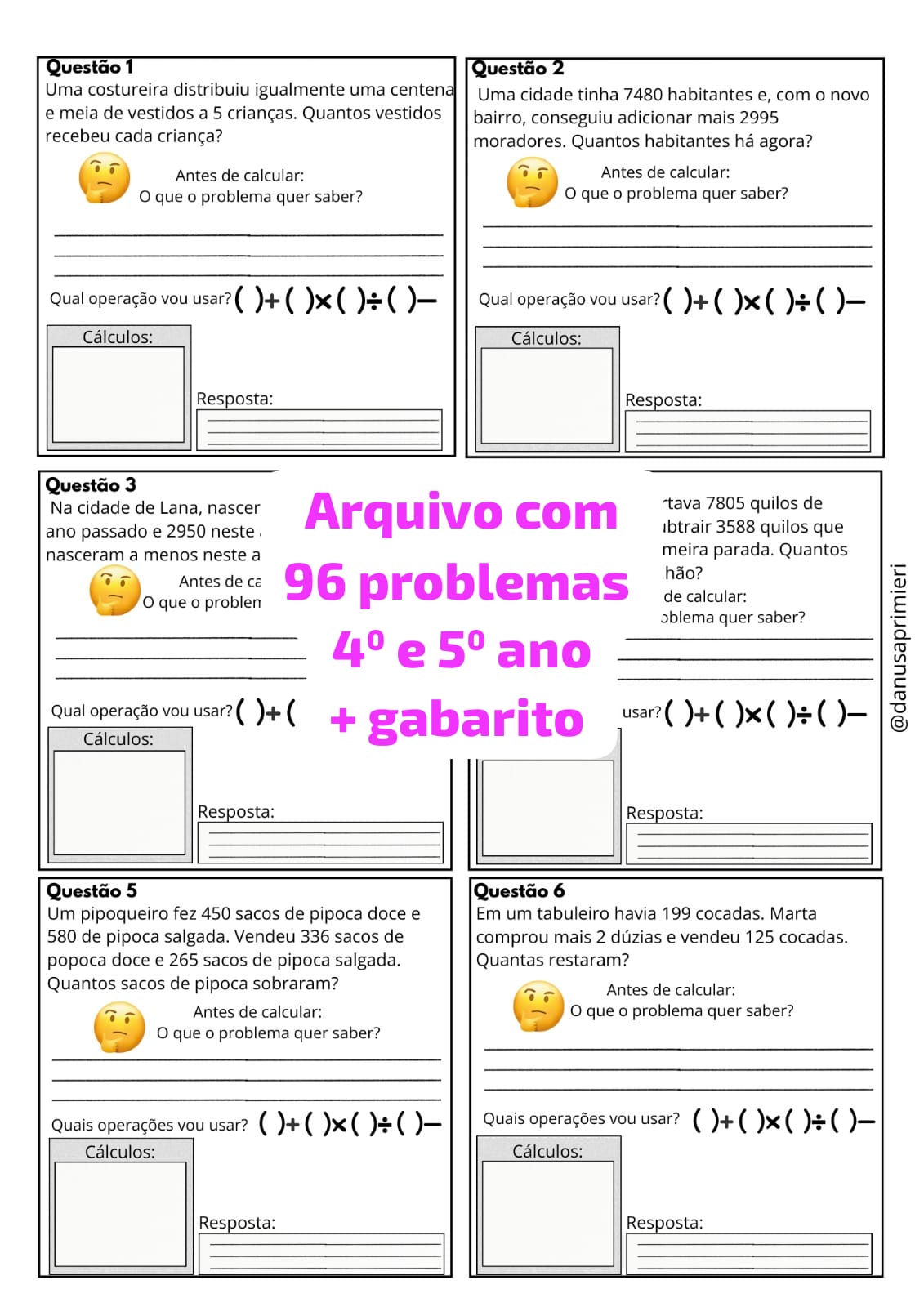 Decifrando Problemas Matemáticos 4⁰ e 5⁰ ano - Imagem 2
