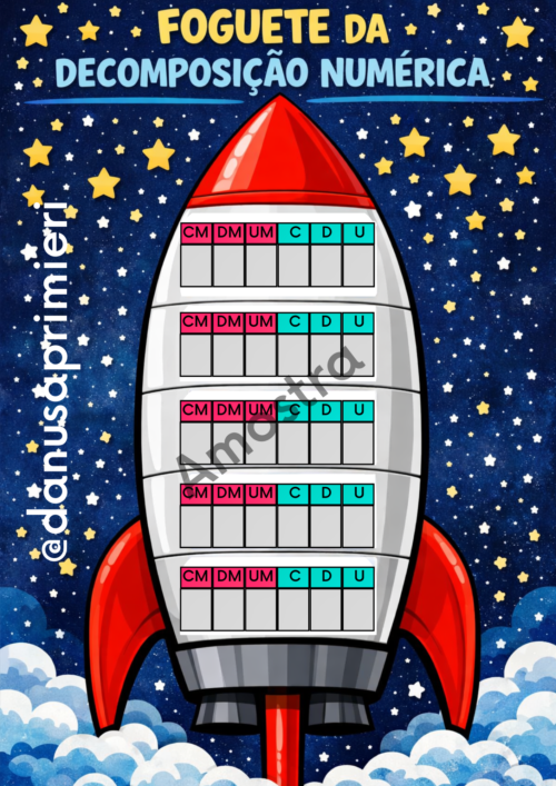 Foguete de Decomposição 5º ano e Cidade dos Números - Kit de Sistema de Numeração decimal
