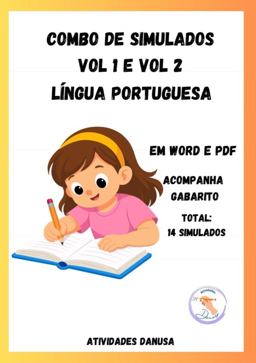COMBO DE SIMULADOS - LÍNGUA PORTUGUESA - 5º ANO - VOLUME 1 E 2