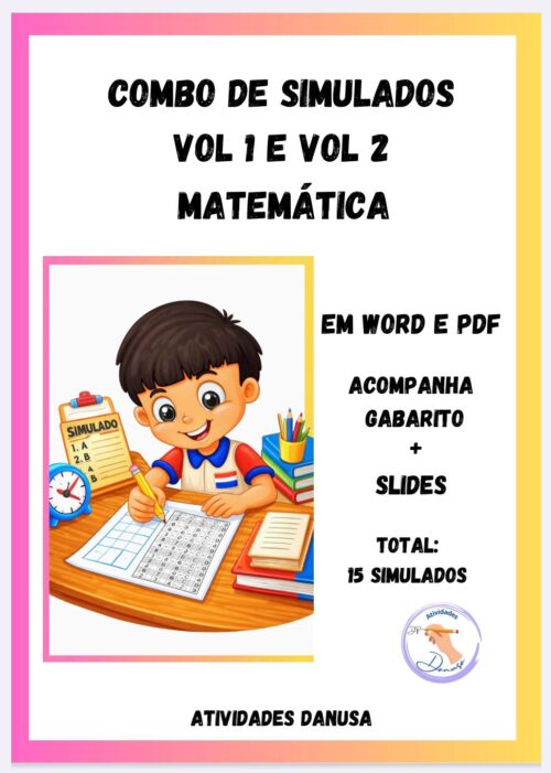 COMBO - SIMULADOS Matemática 5º ANO - VOLUME 1 E VOLUME 2