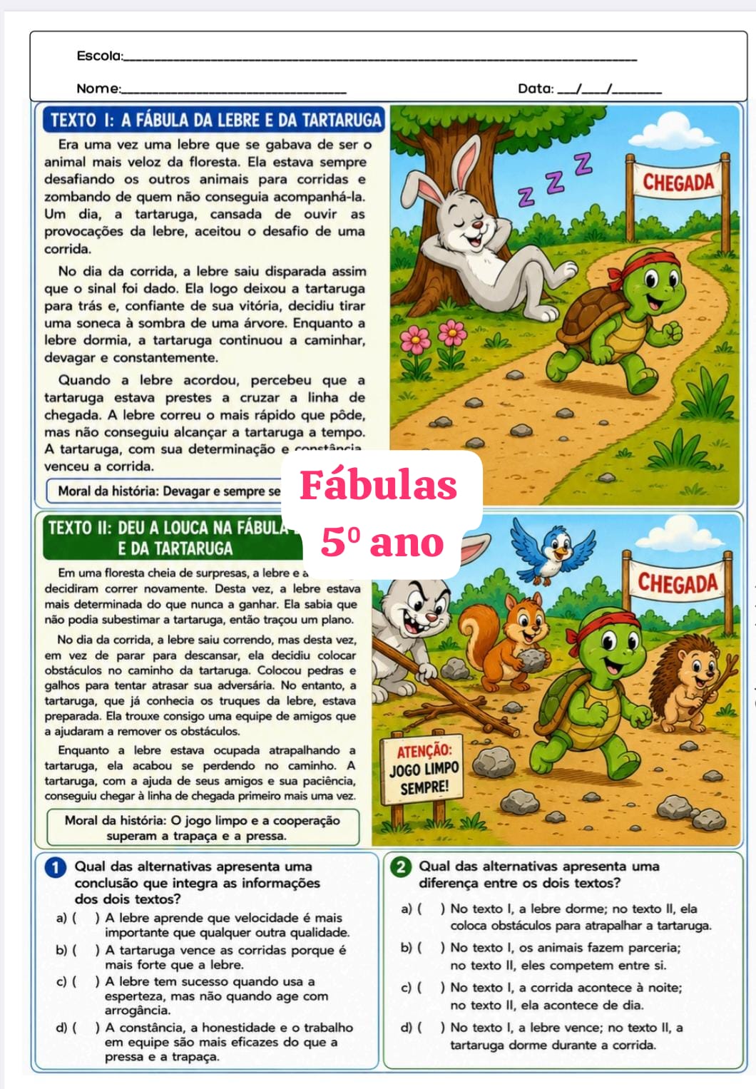 Fábulas de 5⁰ ano - Imagem 4