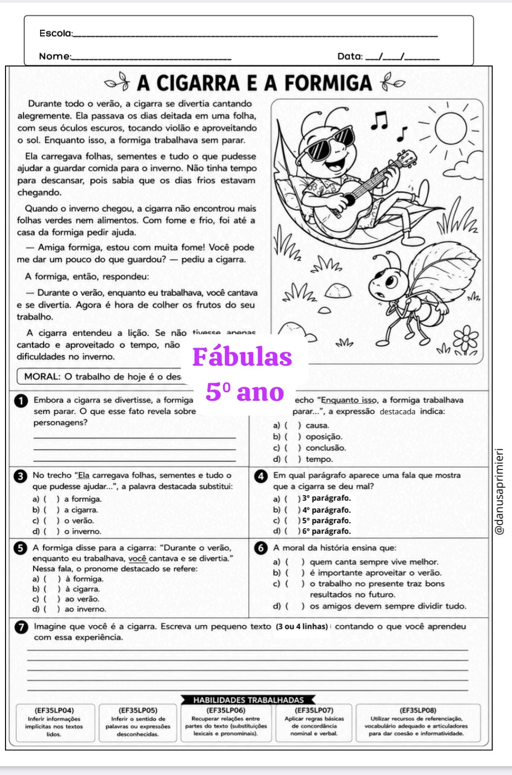 Fábulas de 5⁰ ano - Imagem 2
