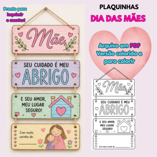 Plaquinhas Dia das Mães