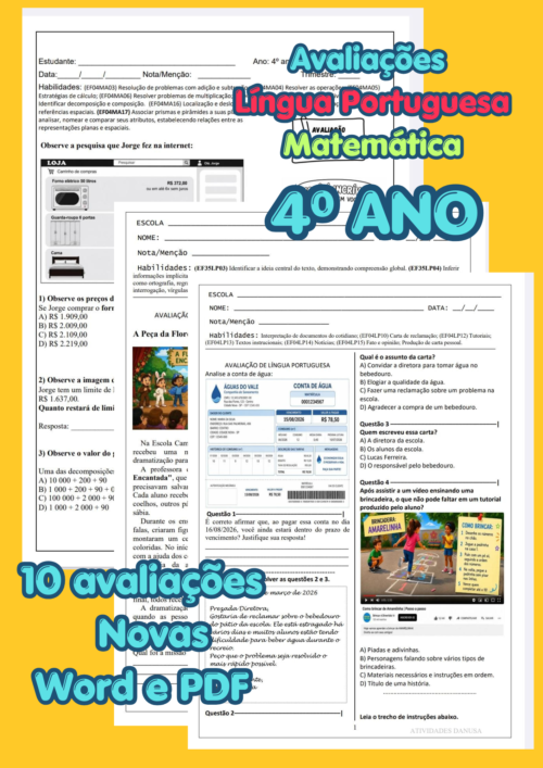 Avaliações de 4⁰ ano