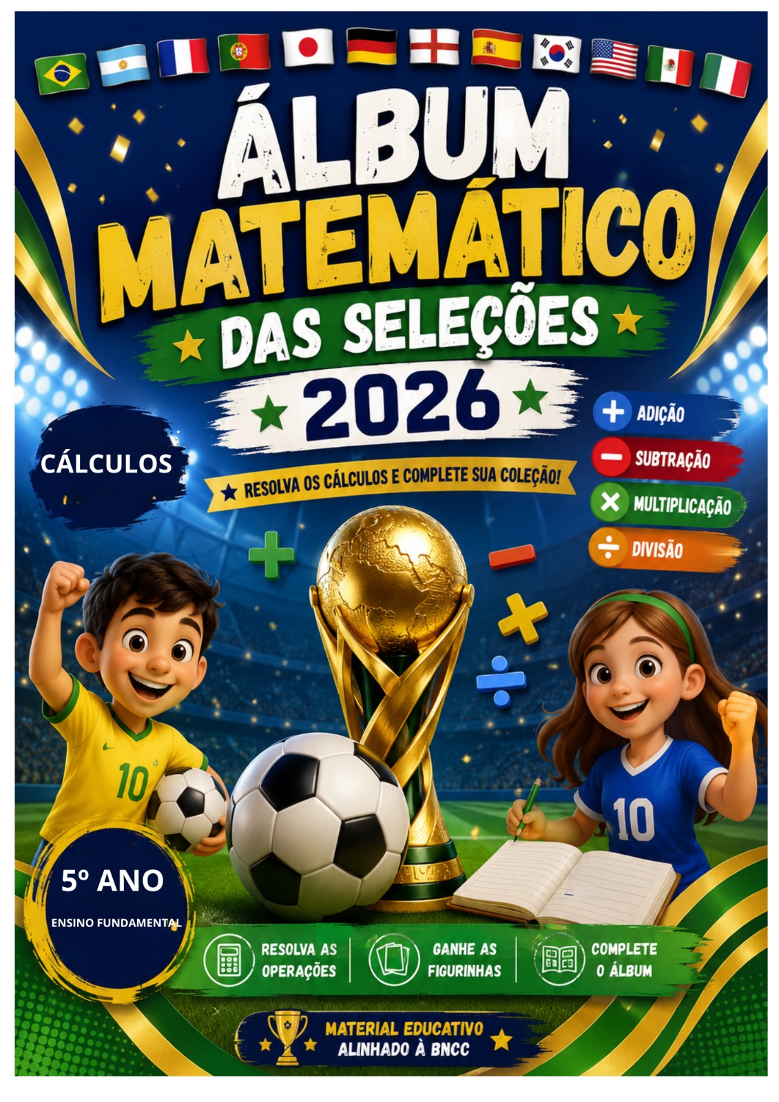 Álbum Matemático da Copa - 5⁰ ano