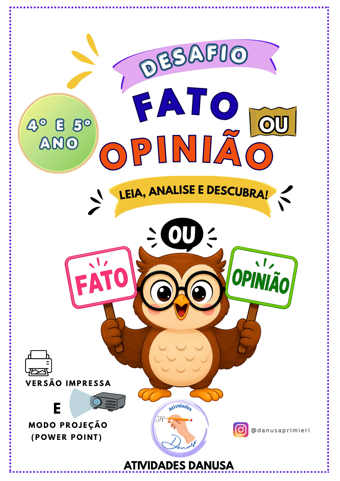 DESAFIO FATO OU OPINIÃO